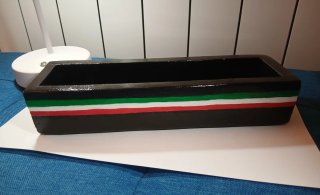 Contenitore portatutto artigianale tricolore