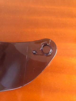 Visera pantalla casco moto negra