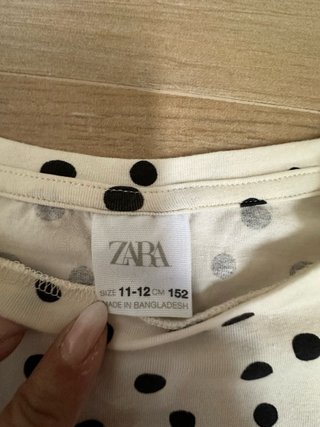 Camiseta fina lunares manga larga
