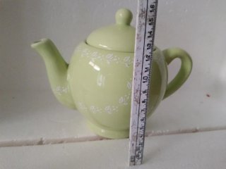Teiera in ceramica verde