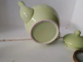 Teiera in ceramica verde