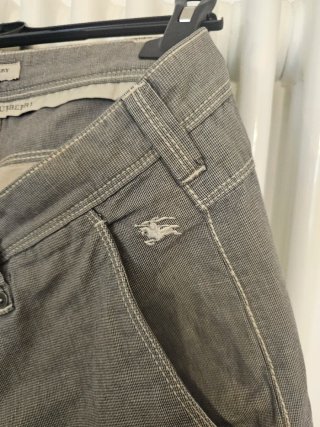 Pantaloni Burberry Beige/Grigio Taglia 35