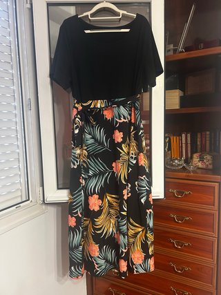 Vestido largo estampado