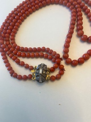 Collana corallo antico due fili