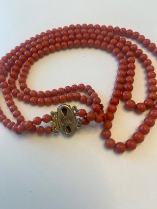 Collana corallo antico due fili