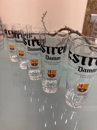 Lote 5 Vasos Estrella Damm FC Barcelona