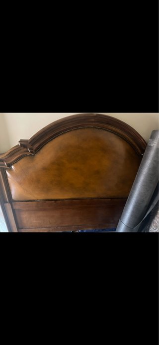 Cabecero Cama Matrimonio Cuero y Madera.