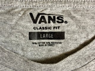 Camiseta Vans Manga Larga Gris Talla L