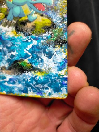 Carta Totodile pintada a mano