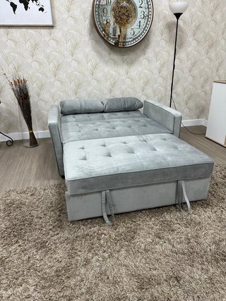 SOFA CAMA RECLINABLE GRIS,IDEAL APARTAMENTOS