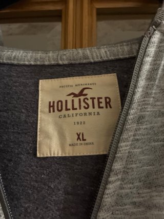 Sudadera Hollister Gris Talla XL