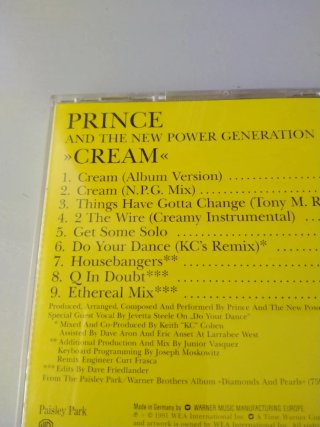 CD PRINCE & New Power Generation - Cream Remixes