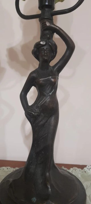 Coppia Lampade Liberty/Art Déco Figure Femminili