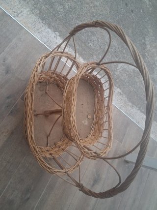 Cesta de mimbre doble