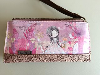 Cartera monedero doble floral
