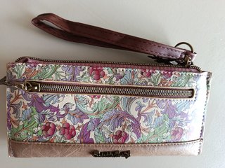 Cartera monedero doble floral