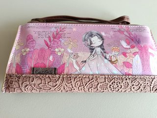 Cartera monedero doble floral