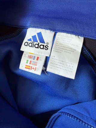 Chaqueta Adidas 1/4 cremallera azul y negra