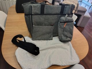 Bolsa cambiador bebé Vertbaudet gris