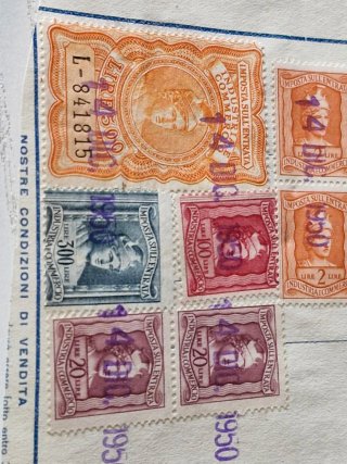 Marche da bollo anni '50