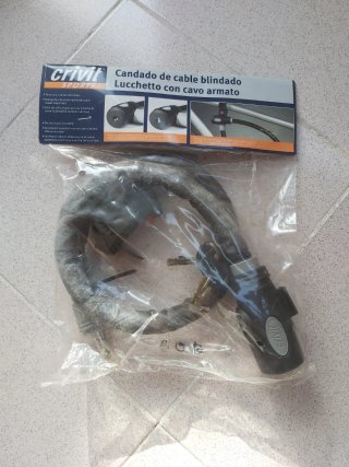 Candado Crivit Cable Blindado Bicicleta