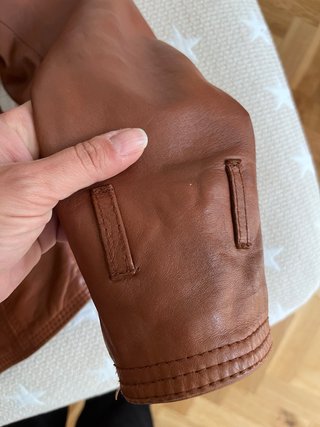 Cazadora de cuero marrón Leather Point