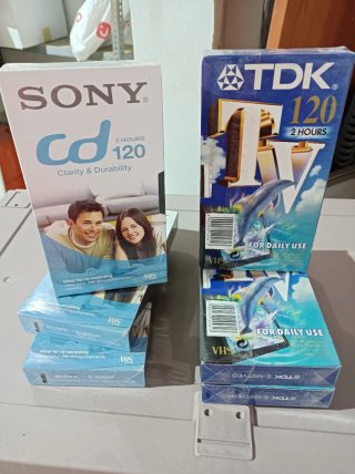 Lote 6 Cintas VHS Sony y TDK 120 Minutos
