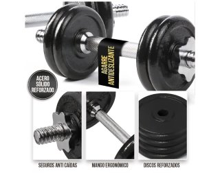 Mancuernas 30kg Ajustables Hierro