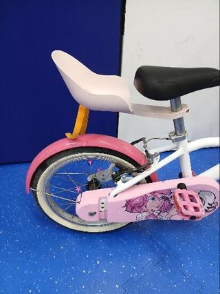Bicicleta niños 16 pulgadas Btwin 500 Doctor Girl blanca