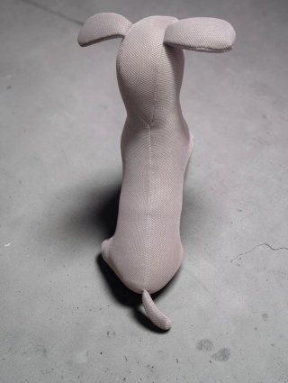 Maniquí Perro Tela Gris