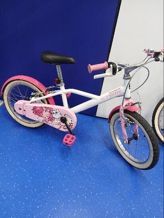 Bicicleta niños 16 pulgadas Btwin 500 Doctor Girl blanca