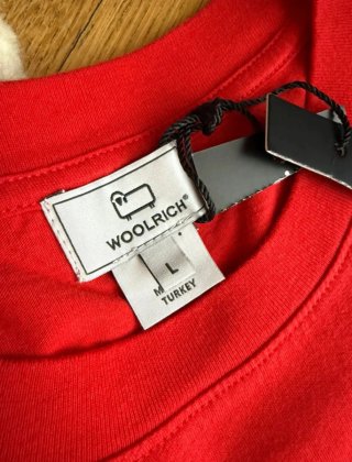 T-shirt Woolrich rossa cotone taglia L