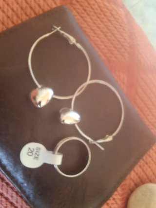 Conjunto Pendientes Corazón y Anillo Talla 20