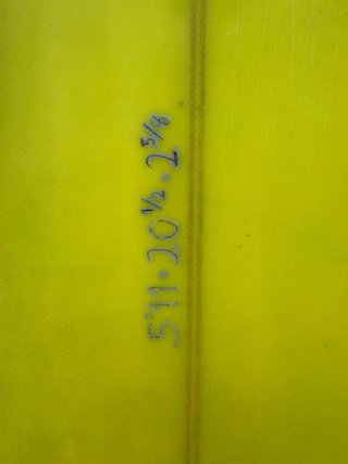 Tabla Surf Fish Amarilla 5’11