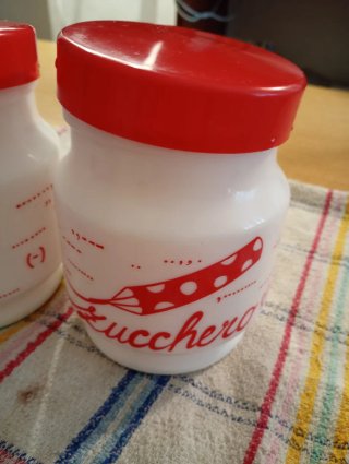3 barattoli caffè, zucchero, sale