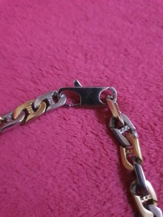 Catena a maglie miste oro e argento