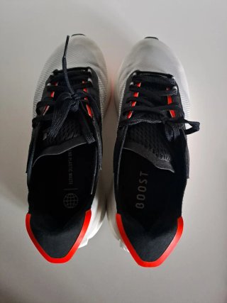 Scarpe running Adidas grigie e arancio