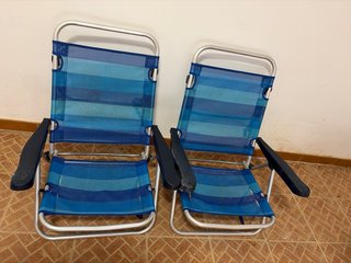 Pack 2 Sillas Playa Plegables. La marca no la se.