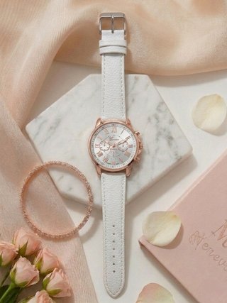 Reloj Estilo Rose Gold + Pulsera Rosada