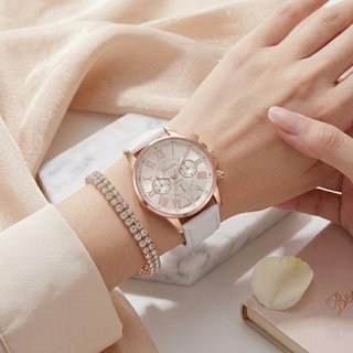 Reloj Estilo Rose Gold + Pulsera Rosada
