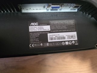 Pantalla AOC Negra