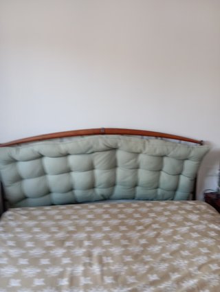 Testata letto 160cm in legno e ferro battuto