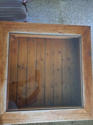 Mesa de centro madera y cristal