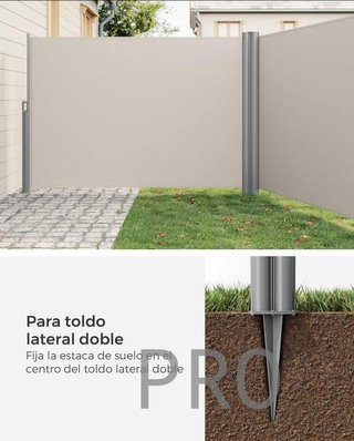SONGMICS Estaca de Tierra, Anclaje para Postes