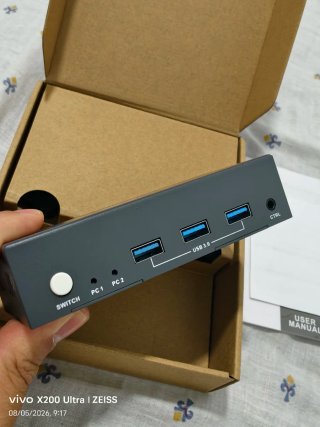 Conmutador KVM Dual Monitor 2 Puertos