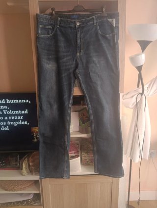 Pantalón Vaquero Hombre Azul Talla XXL