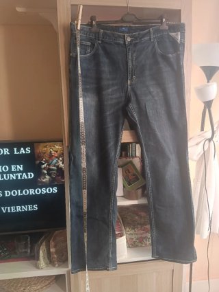 Pantalón Vaquero Hombre Azul Talla XXL