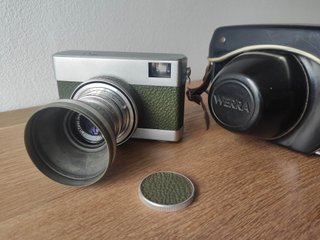 Werra Carl Zeiss Jena Tessar 2.8/50mm + Funda