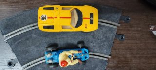 Scalextric slot kart azul retro 60s/70s