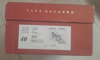 Zapatos Sara Navarro N°40 NUNCA USADOS